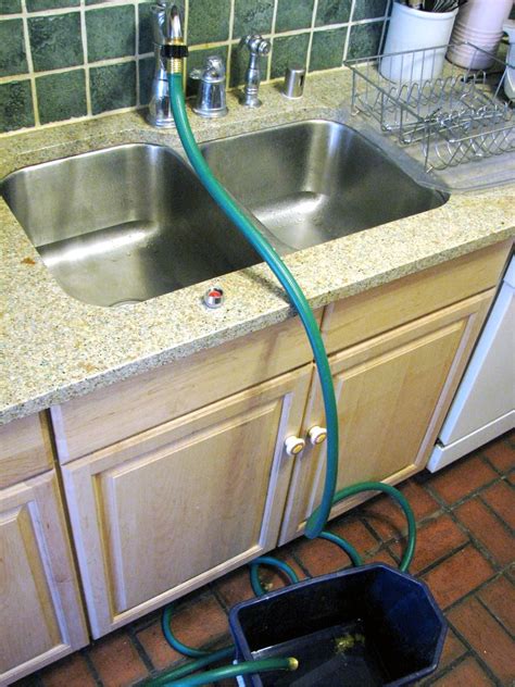 kitchen sink hose hook up